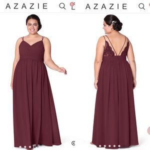 Azazie Blake in Cabernet Size 18